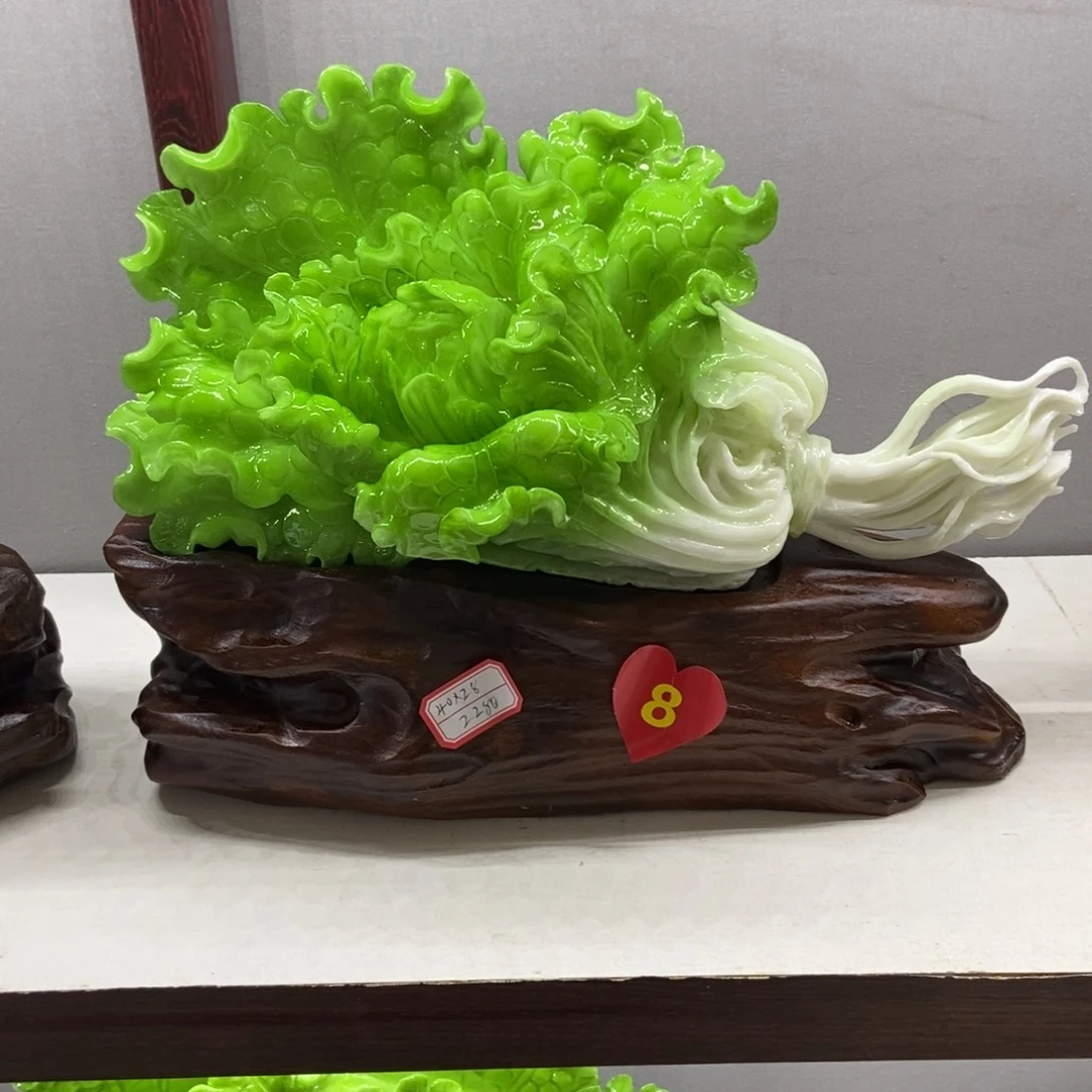 用***5玉白菜摆件家居摆件