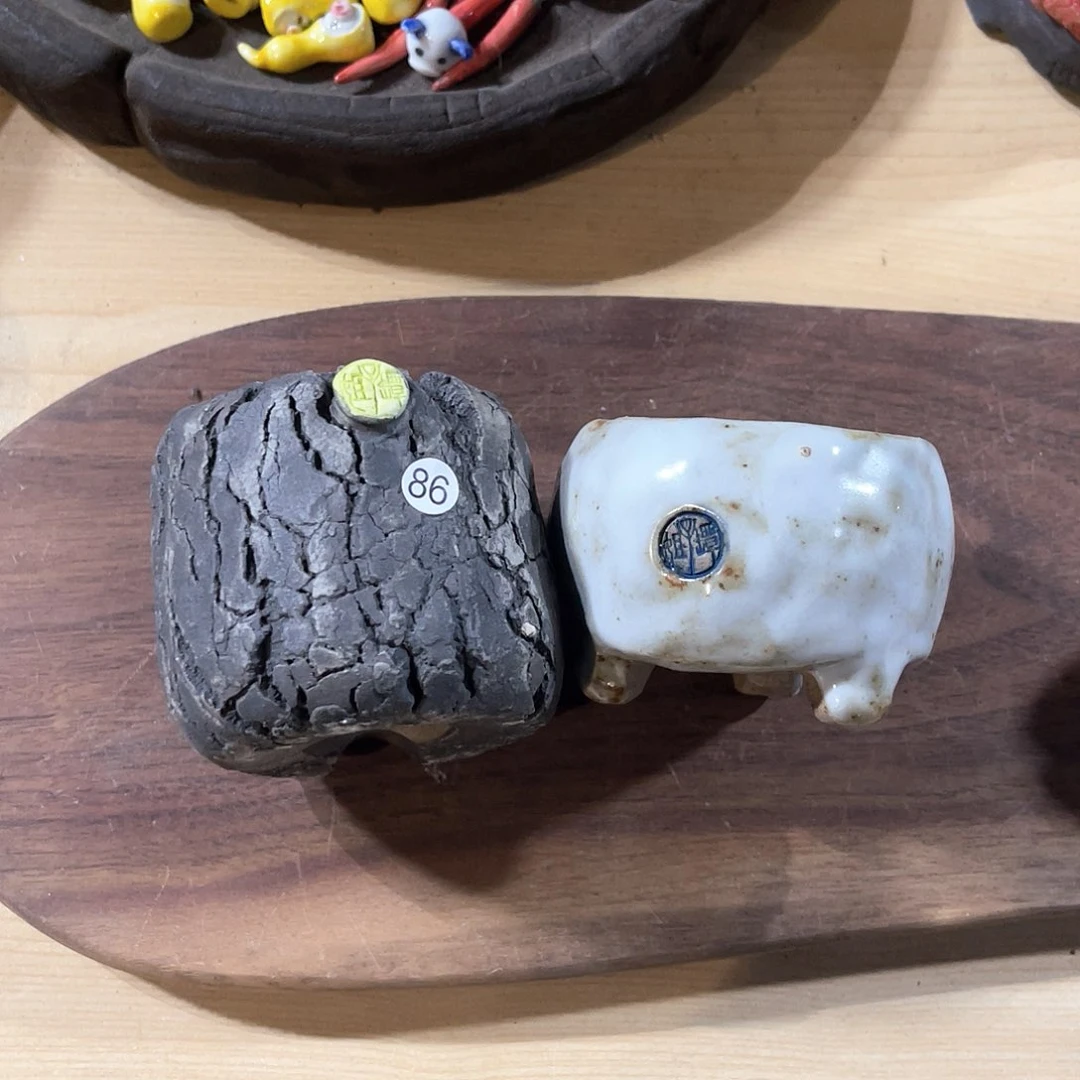 红陶往**风两个多肉花盆