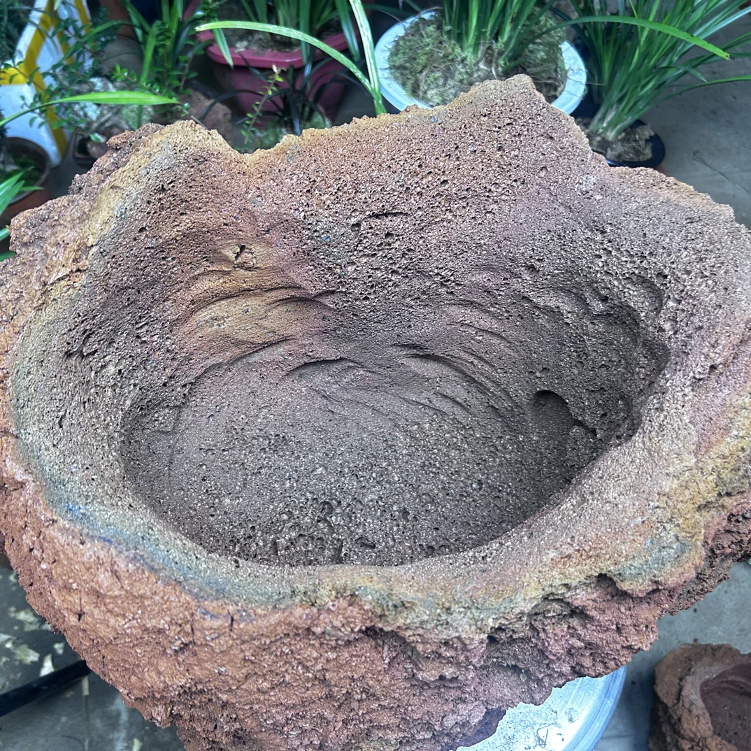 云南腾冲天然火山石花盆透气滤水适合多肉文竹等园艺绿植