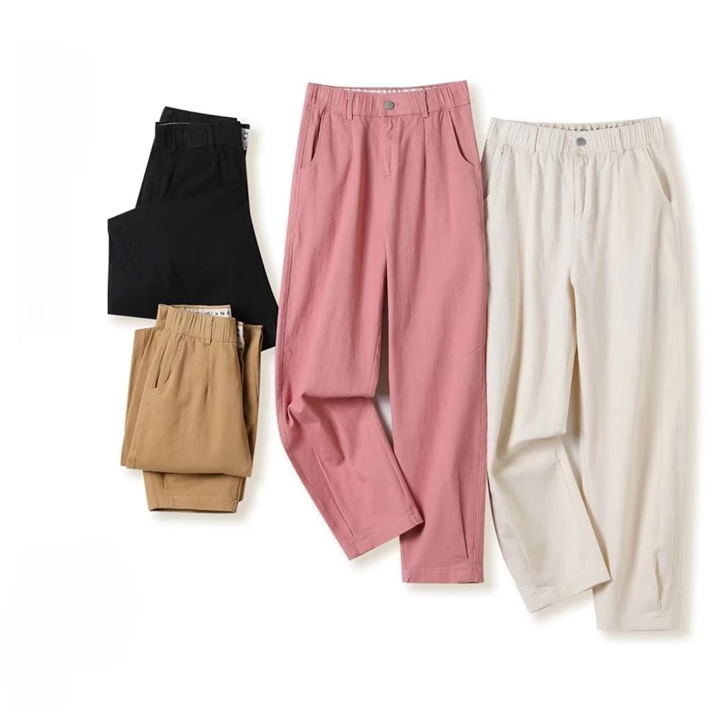 【气球松松裤】秋季新款牛仔棉休闲百搭时尚九分气球松松裤58003