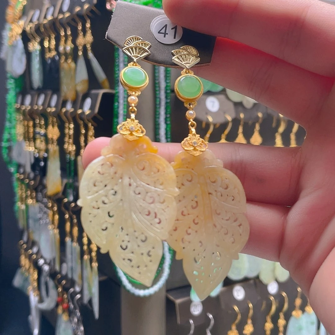 翡翠未镶嵌耳饰翡翠