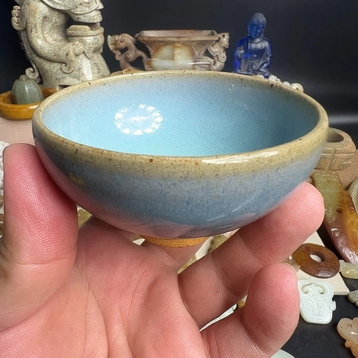 瓷片水***草陶瓷摆件与陶瓷制作