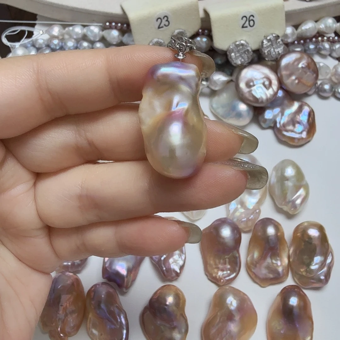 颈饰淡水珍珠银S925镶嵌