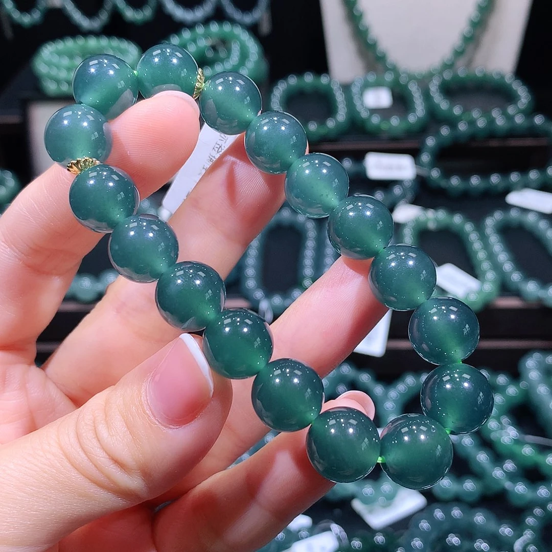 未镶嵌手链翡翠天然a货翡翠手串12mm