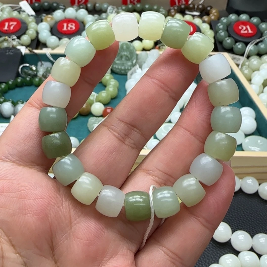 和田玉未镶嵌手链10