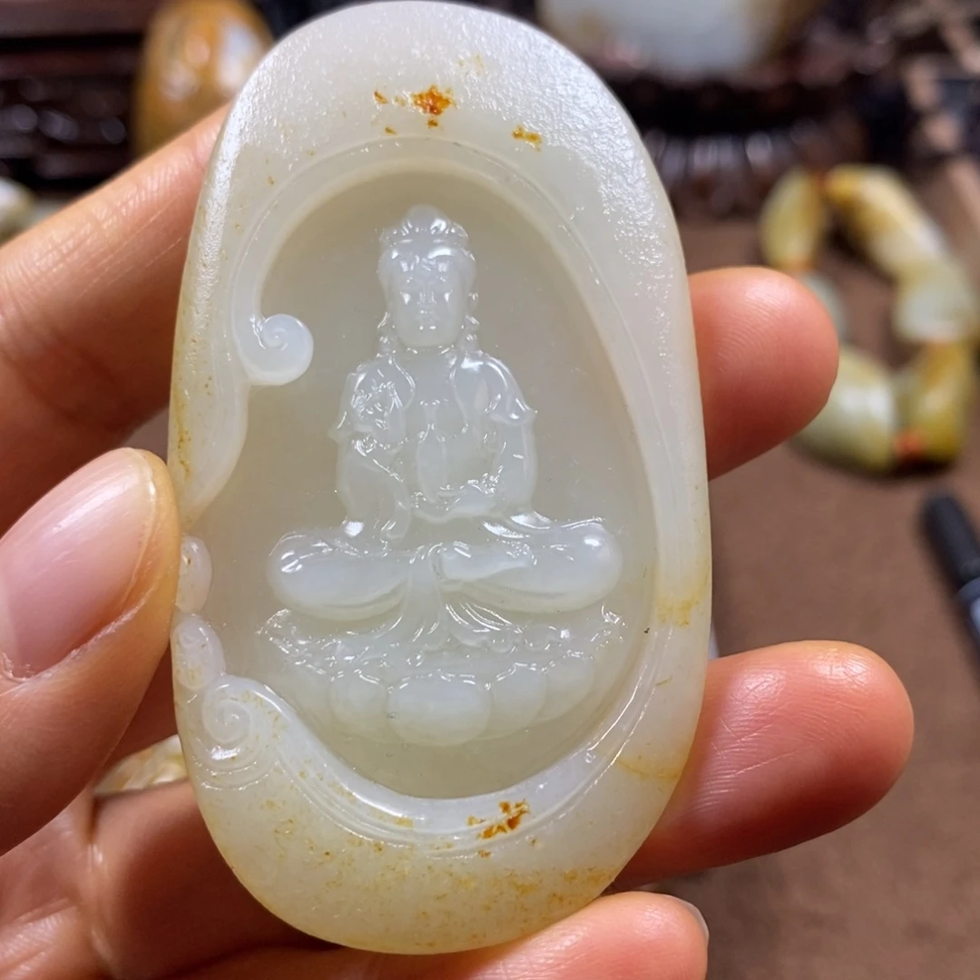 和田玉未镶嵌挂件