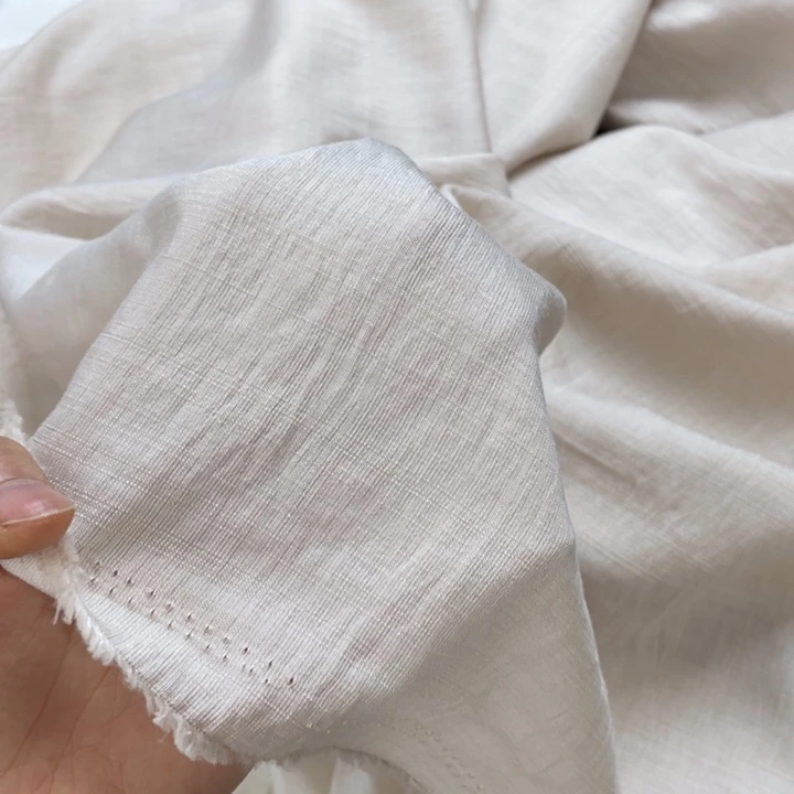 天丝（莱赛尔纤维）杏色苎麻2米