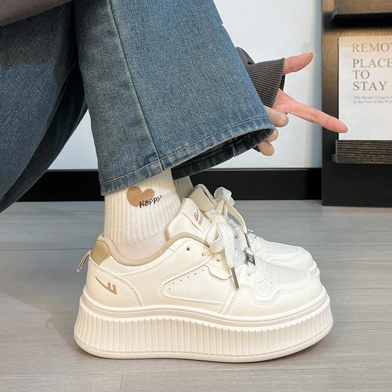 回力小白鞋女厚底新款春季百搭学生板鞋子韩版时尚休闲增高鞋女款