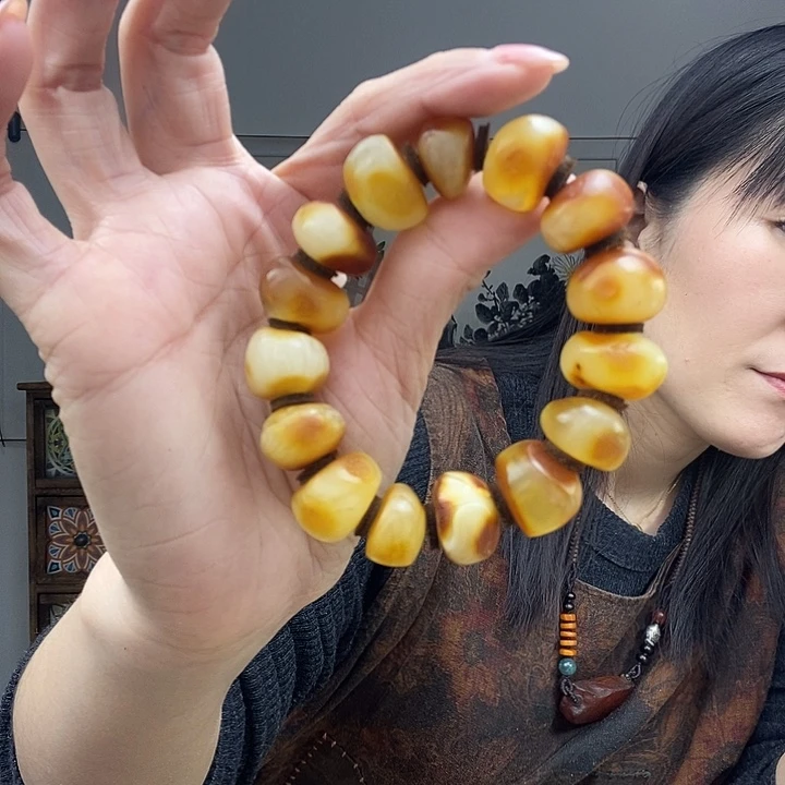 蜜蜡手串未镶嵌手串