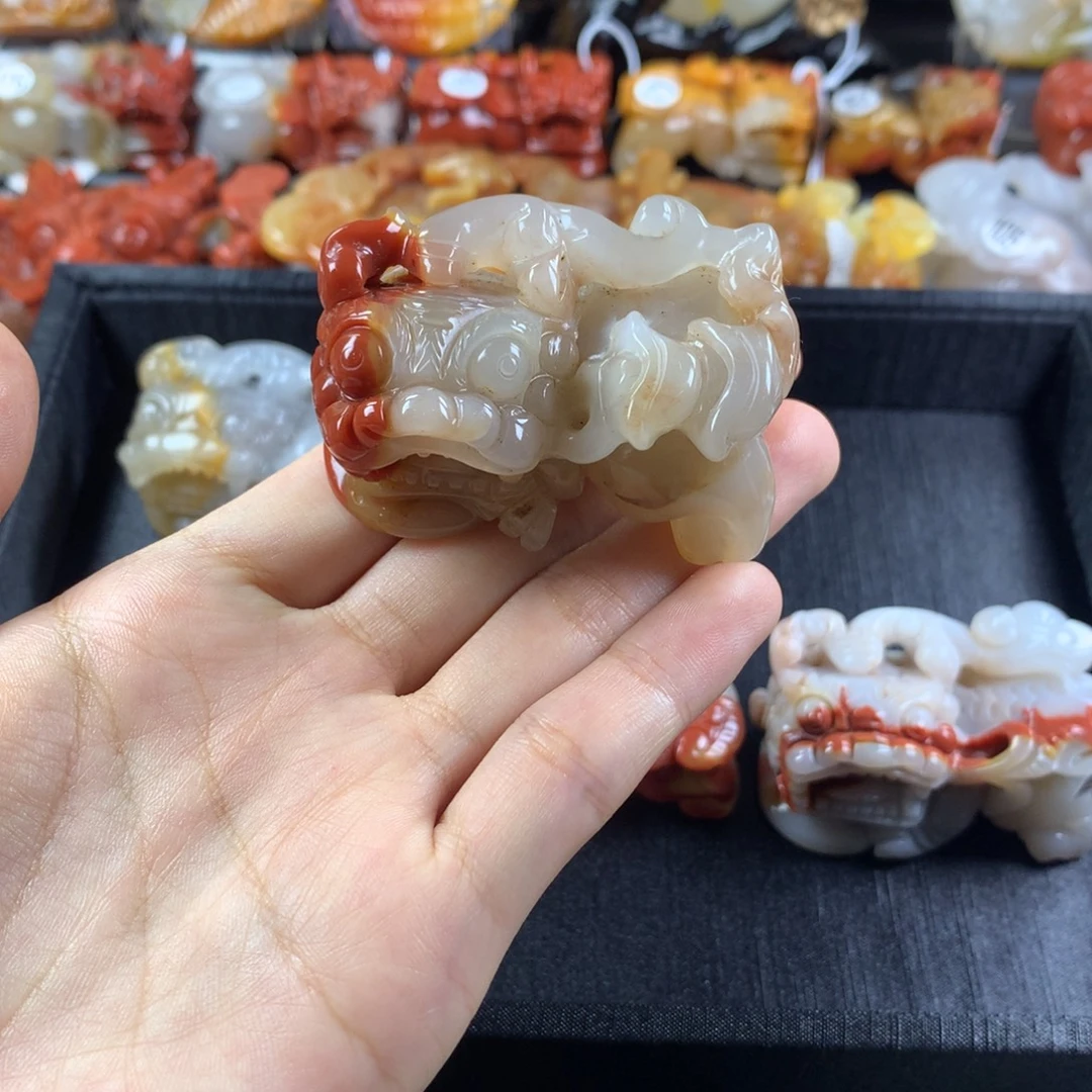 石英质玉（黄龙玉）未镶嵌手把件