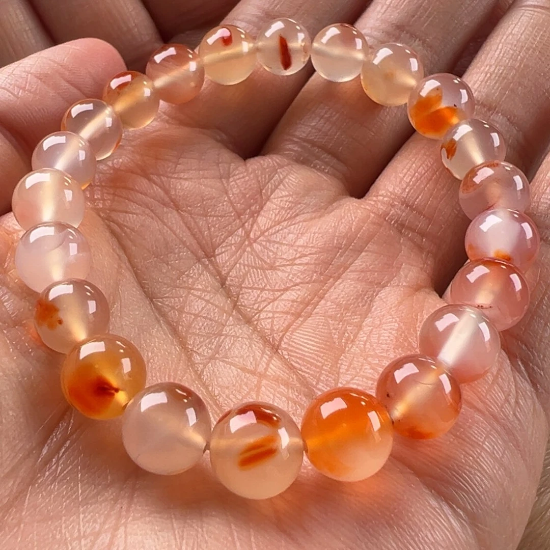 南红玛瑙冰飘单圈8+未镶嵌