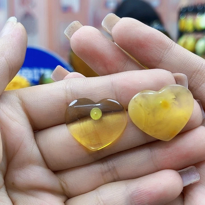 蜜蜡银S925镶嵌裸石耳环