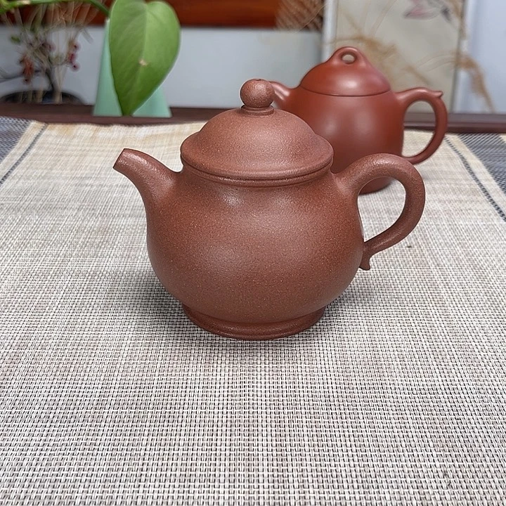 鑫***洛茶壶紫砂潘壶桃花紫泥