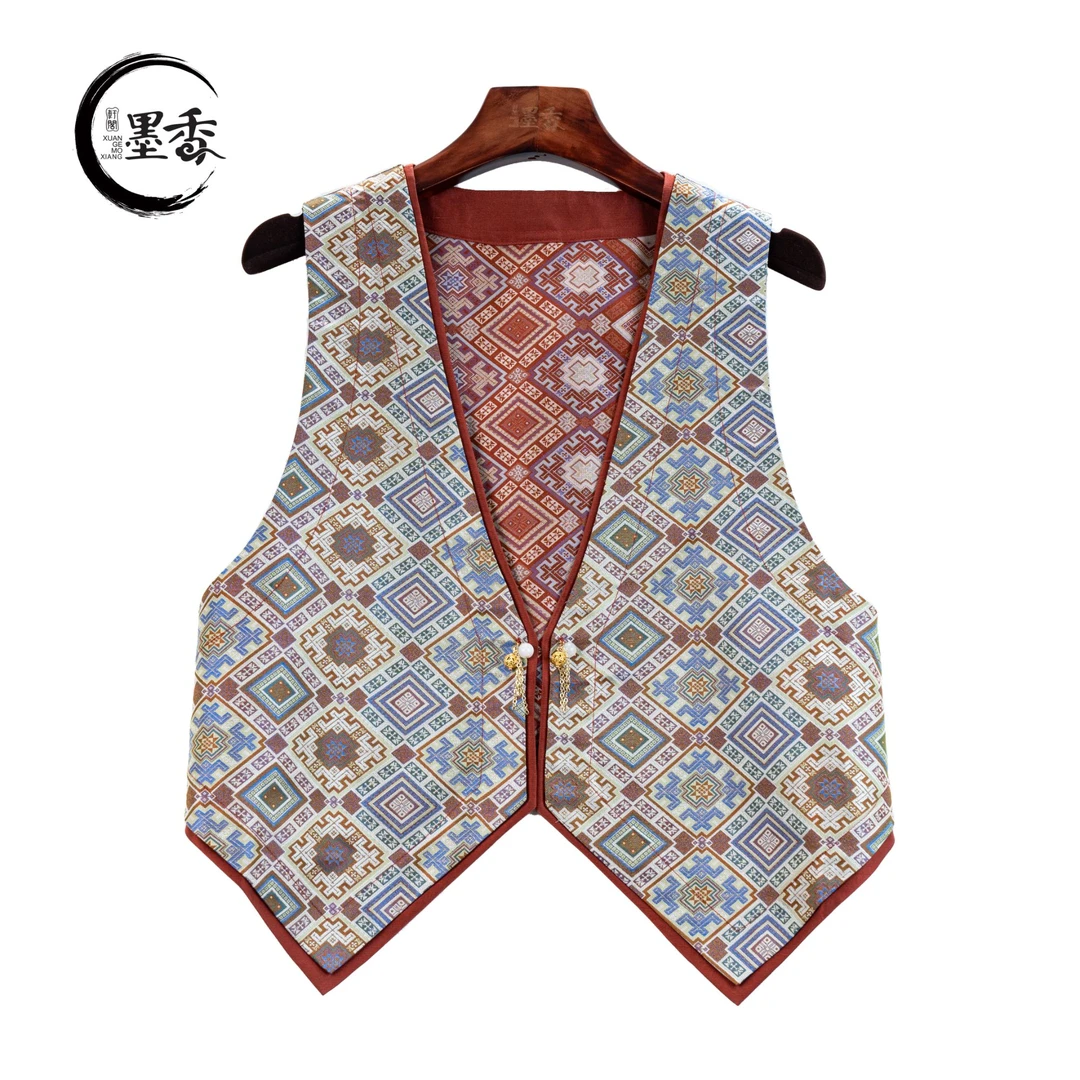 XuanGeMoXiang/轩阁墨香新中式国风时尚百搭 马夹 MX0172