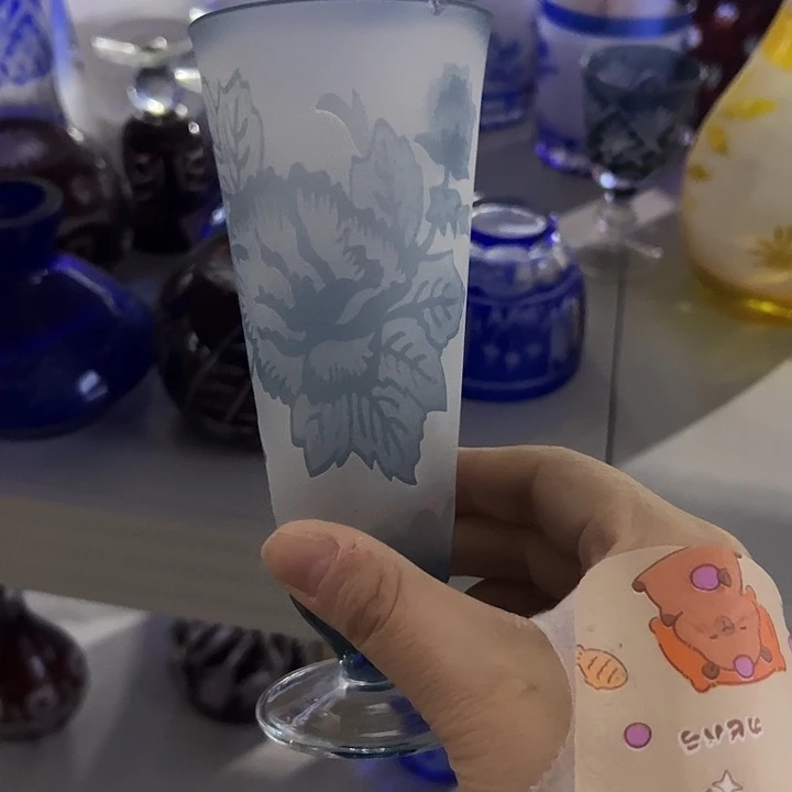 水晶玻璃平底款微瑕一个