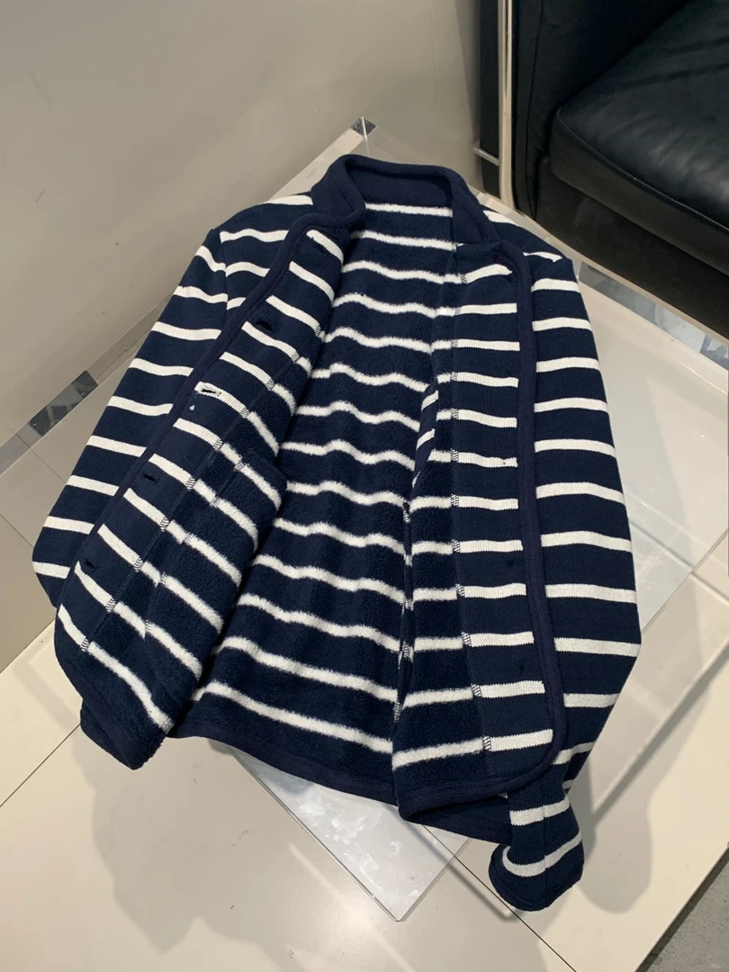 短外套立领厚款条纹常规款秋季长袖