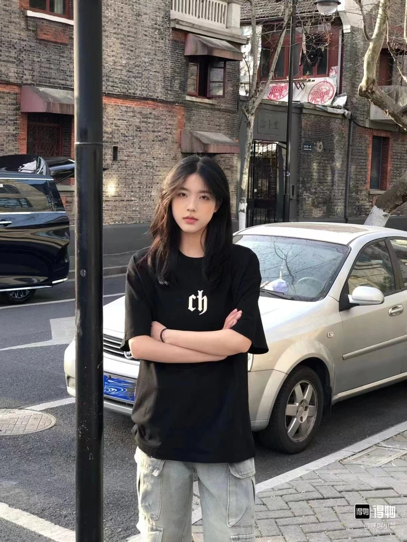 CHOOSSS时尚休闲男女同款短袖 宽松版潮牌短袖