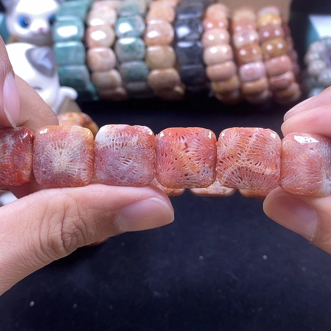 未镶嵌手牌硅化珊瑚（珊瑚玉）2