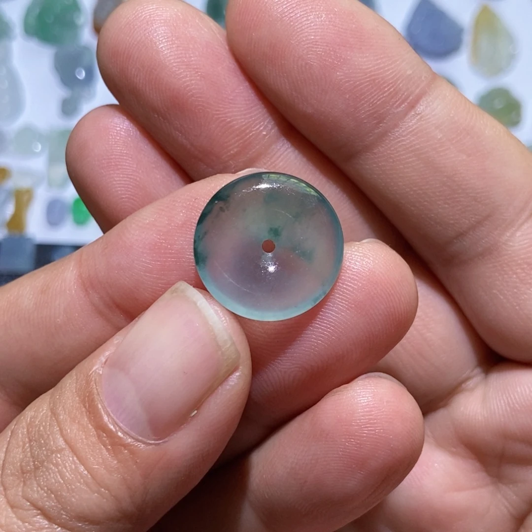 未镶嵌定制翡翠平安扣28.1/3.8