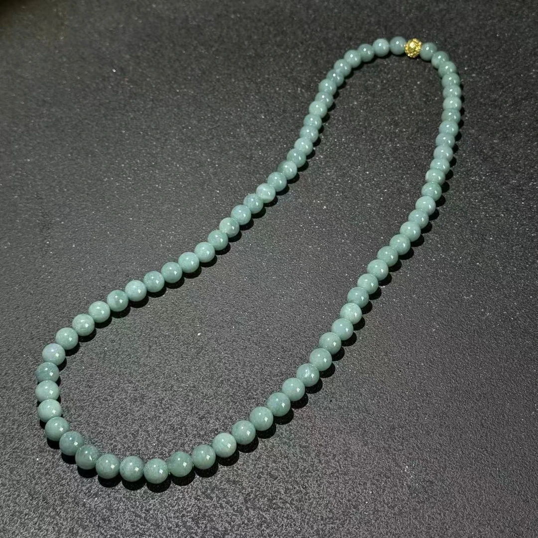 老蓝水翡翠项链D060125—多样性发其一