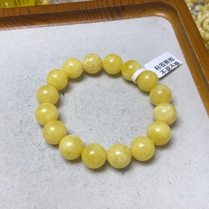 蜜蜡未镶嵌裸石手串