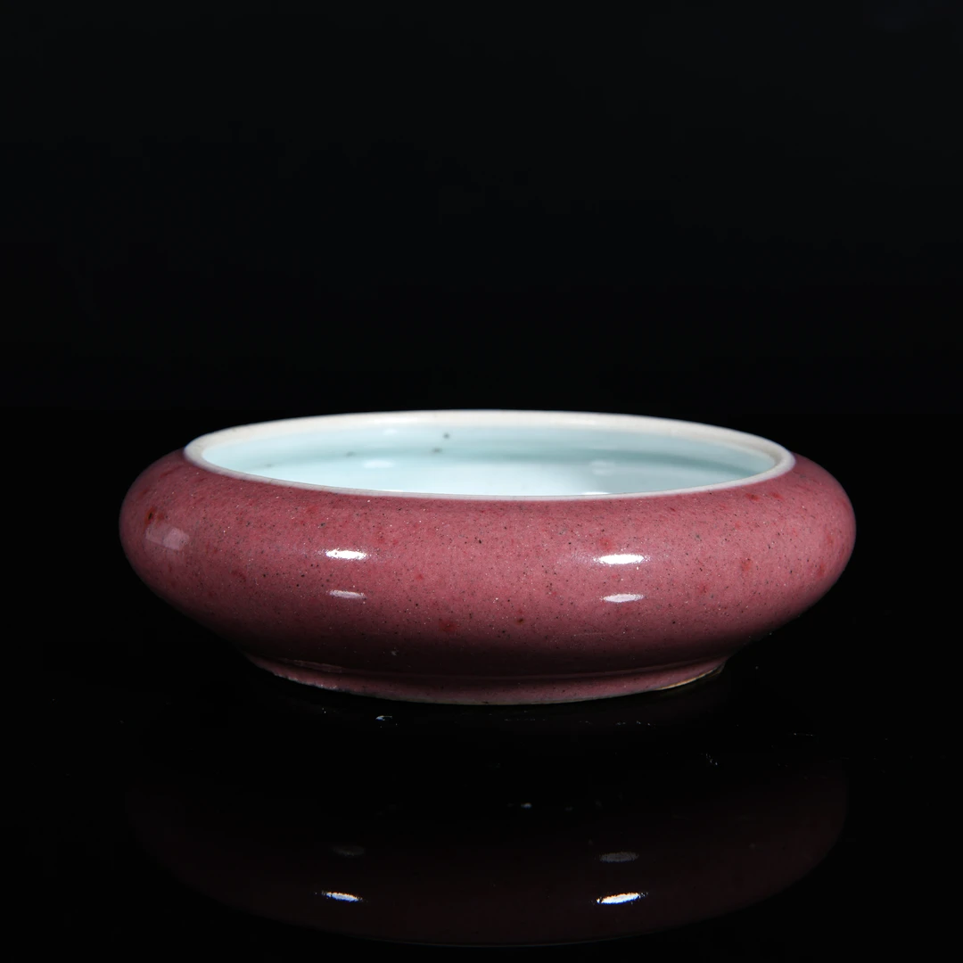 199.清 霁红釉镗锣洗