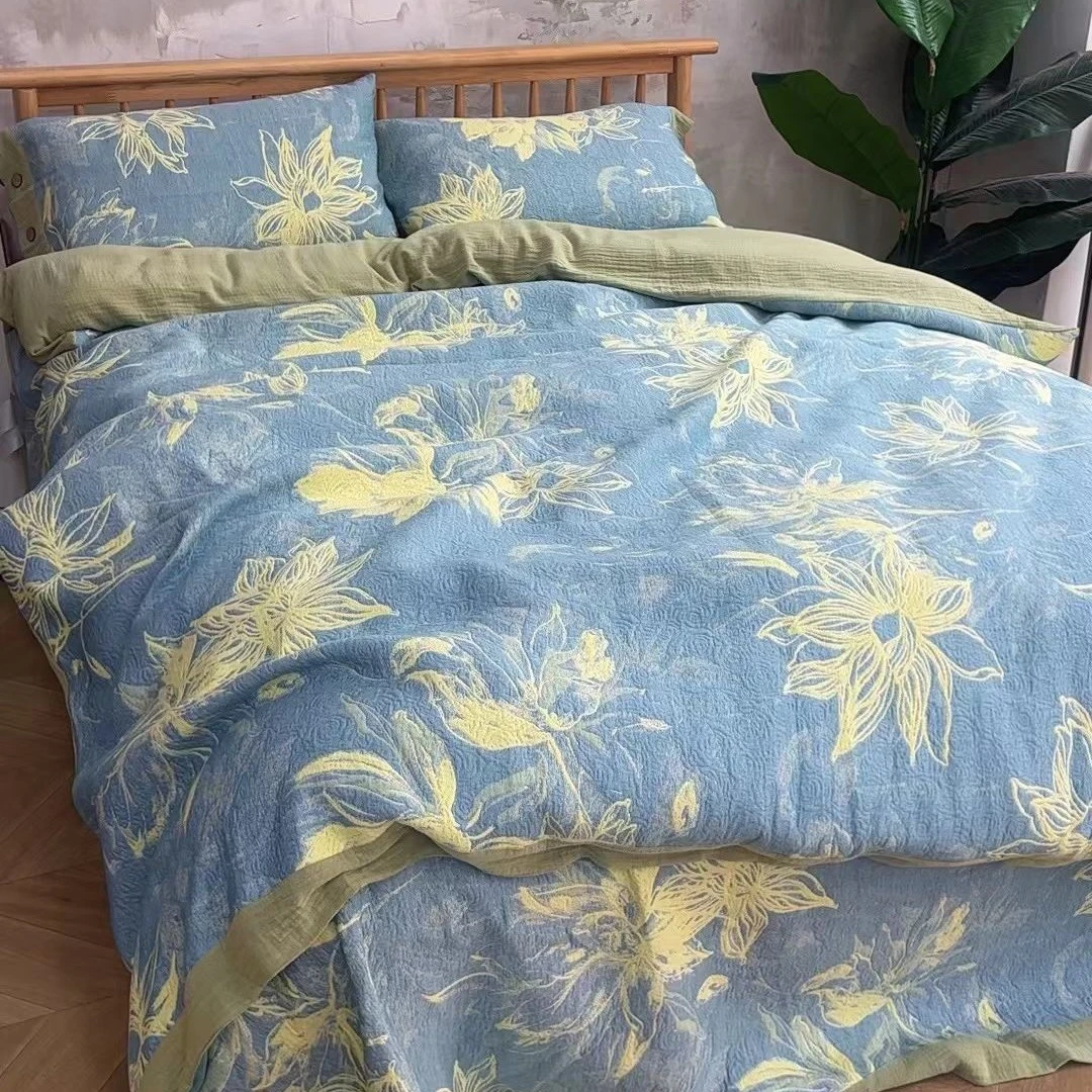 【汉塞尔】专柜定制 枕套被套双飞边三层纱四件套