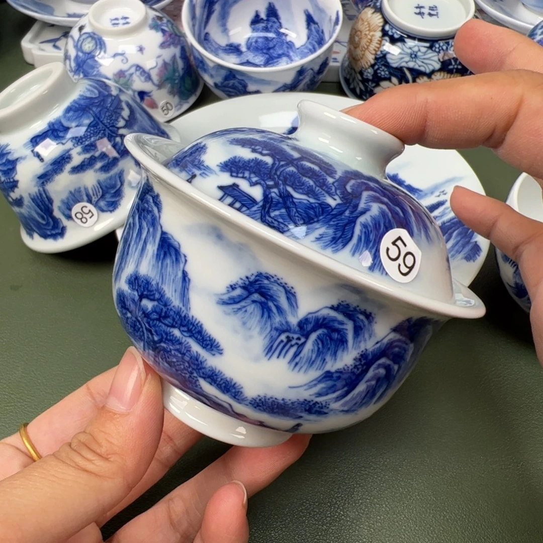 陶瓷景德镇纯手工纯手绘茶具木木59