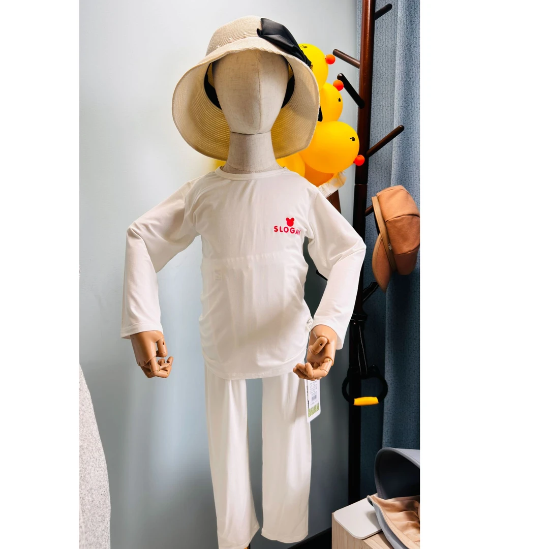 2025新款男女童小米奇白色无骨舒适亲肤透气圆领家居套装