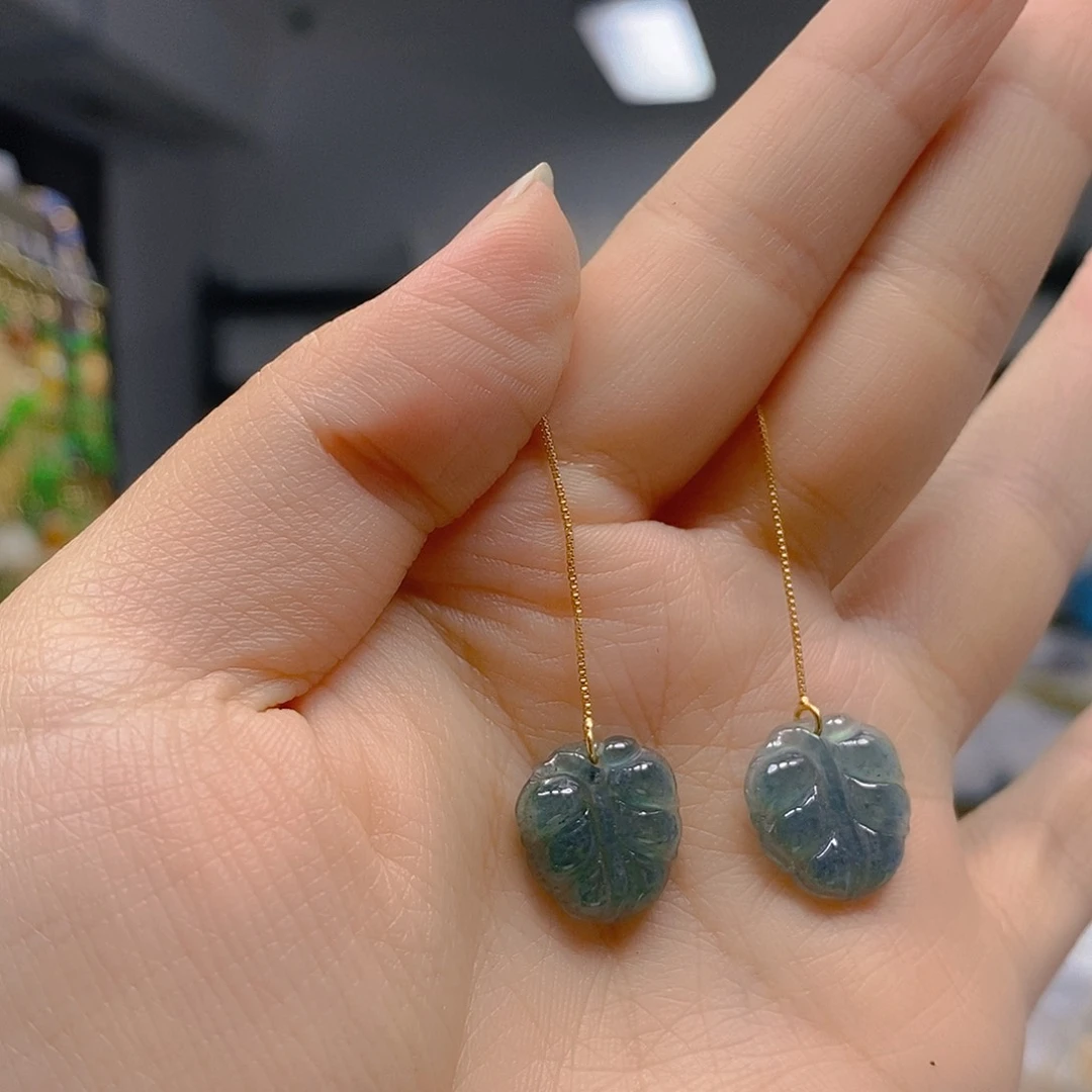 翡翠合金耳饰翡翠