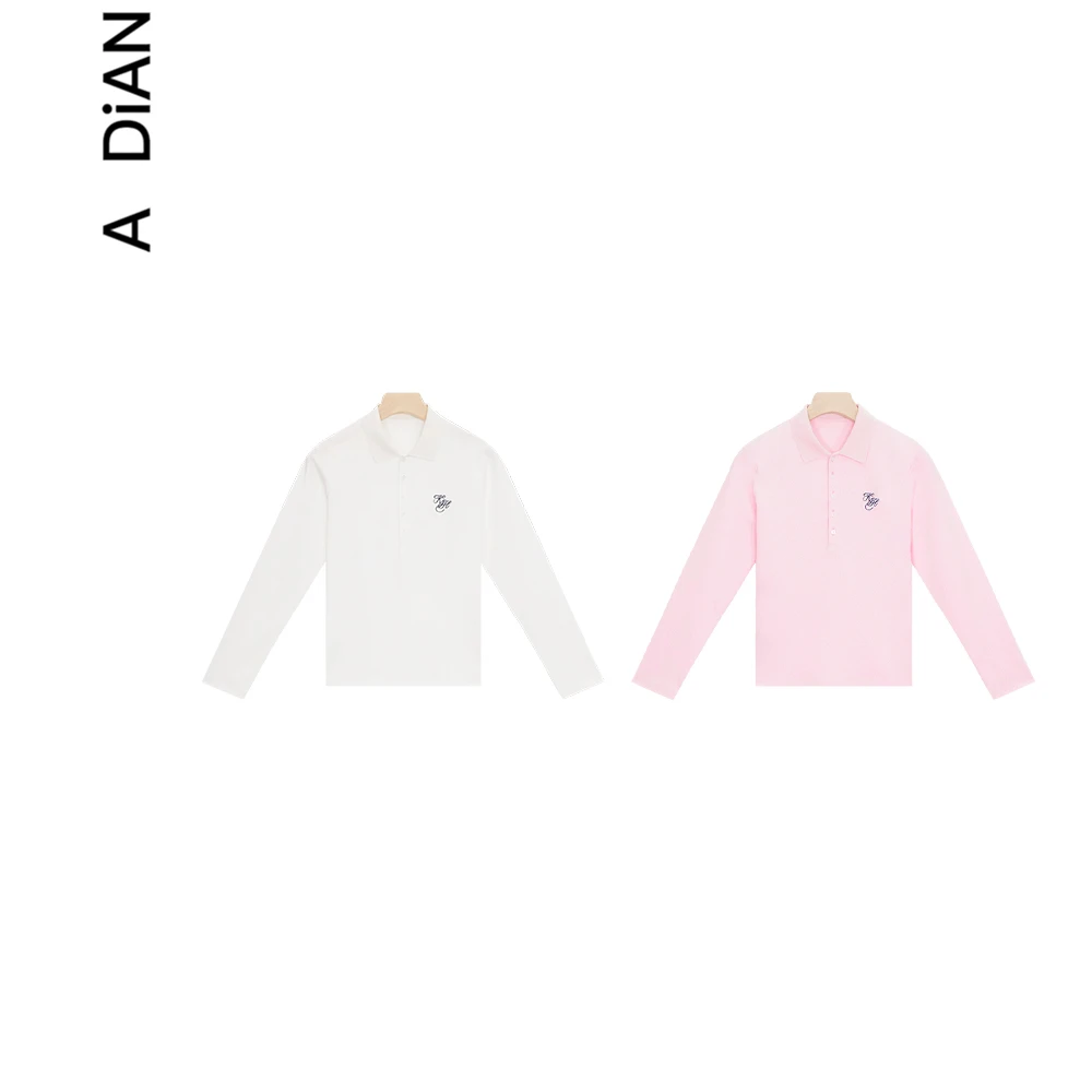 <逆生长>100支精梳纯棉亲肤刺绣POLO衫合身版型休闲长袖气质风