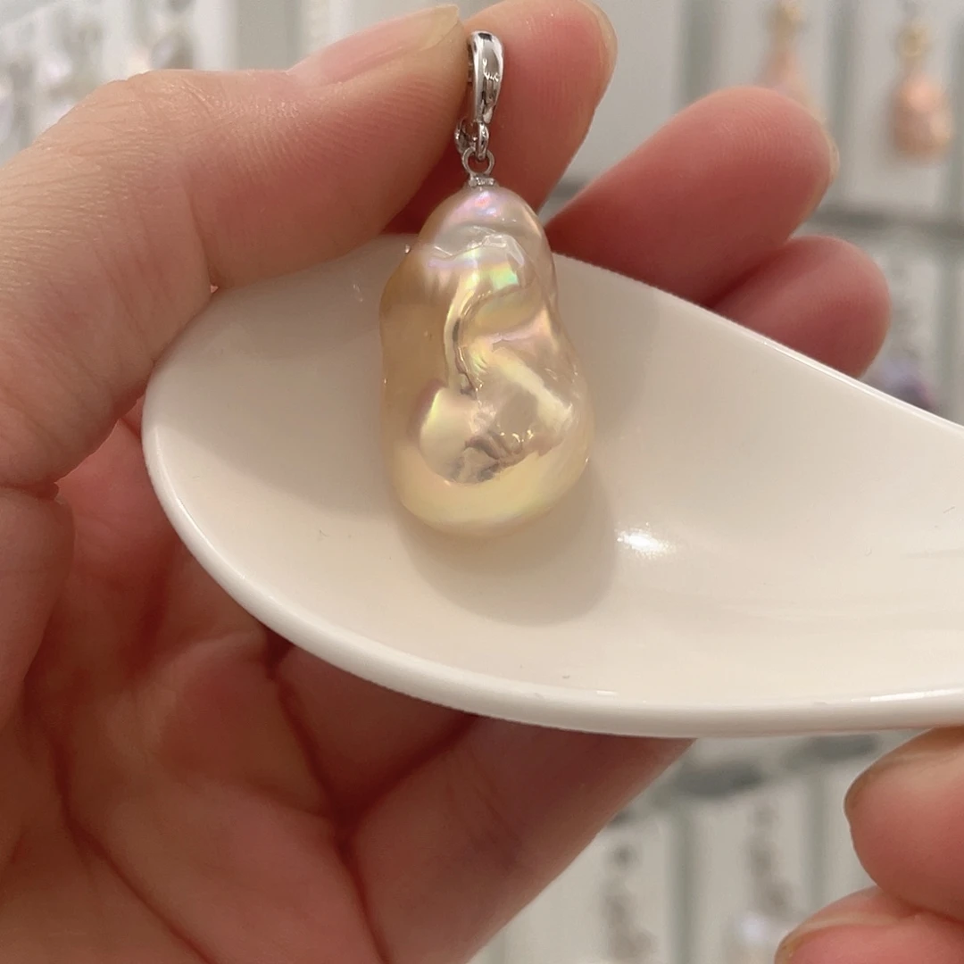 划***鱼淡水珍珠天然淡水珍珠巴洛克未镶嵌