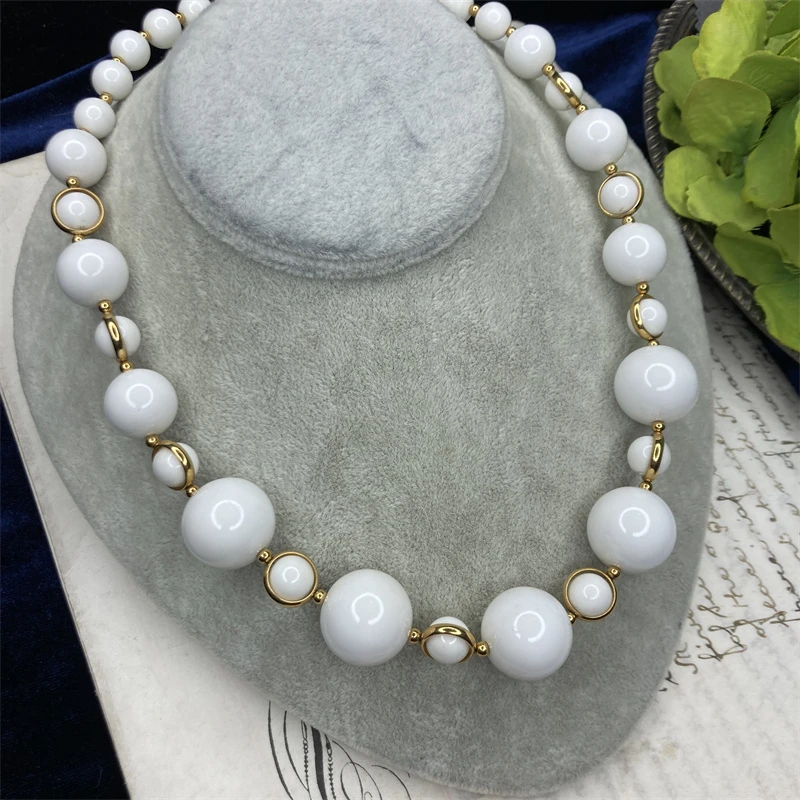 合金项链 trifari白色璐璐项链1-1【2071218-002】