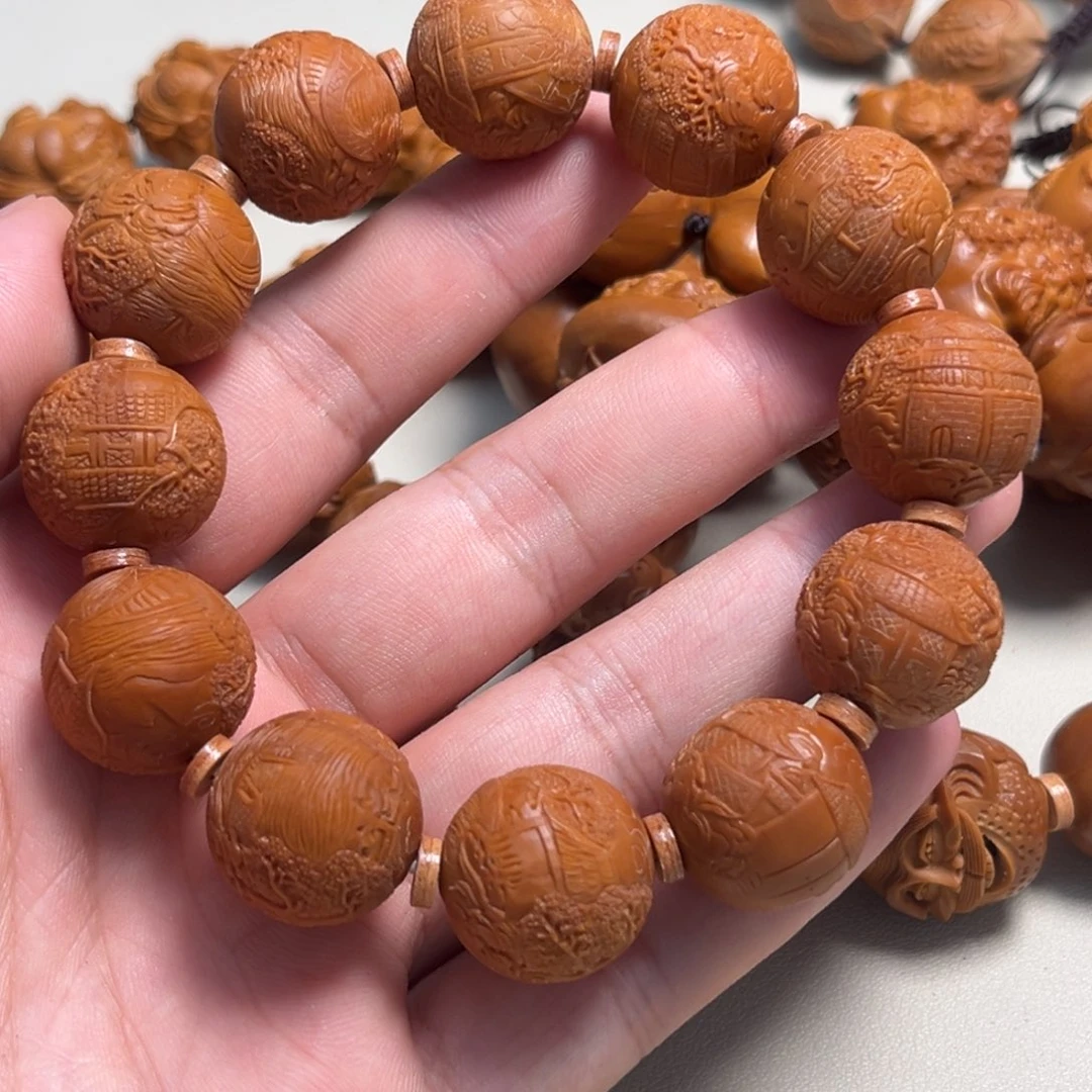 橄榄核手串疯***刀锦绣山河