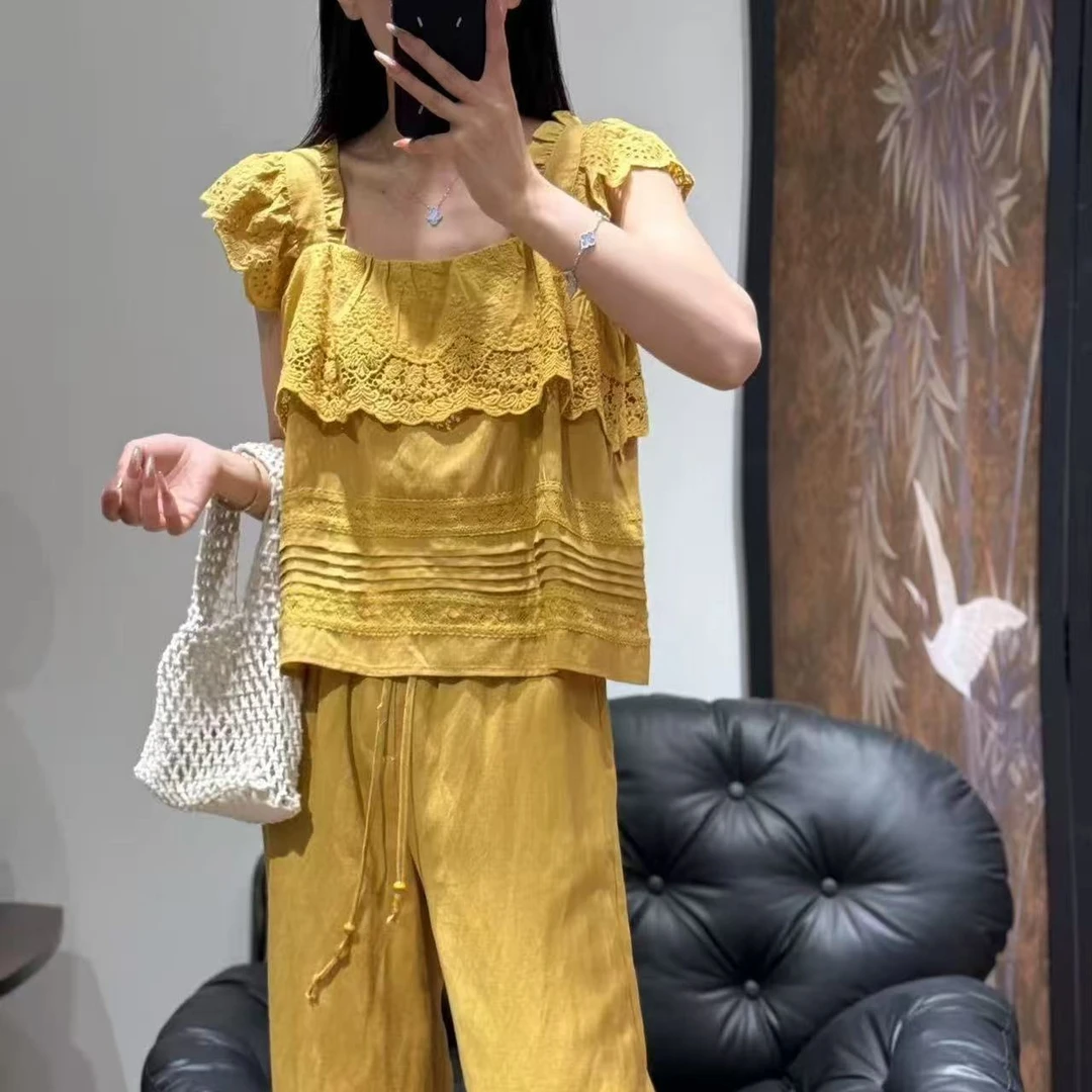 天丝亚麻上衣极简风设计师通勤上衣女装夏季