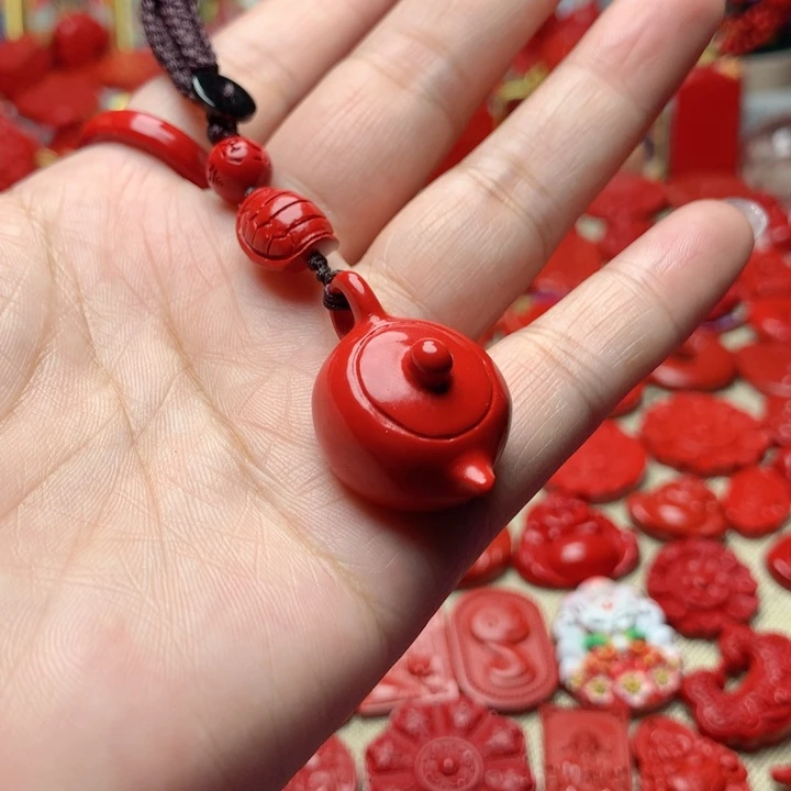 天然辰砂工艺品朱砂钥匙扣