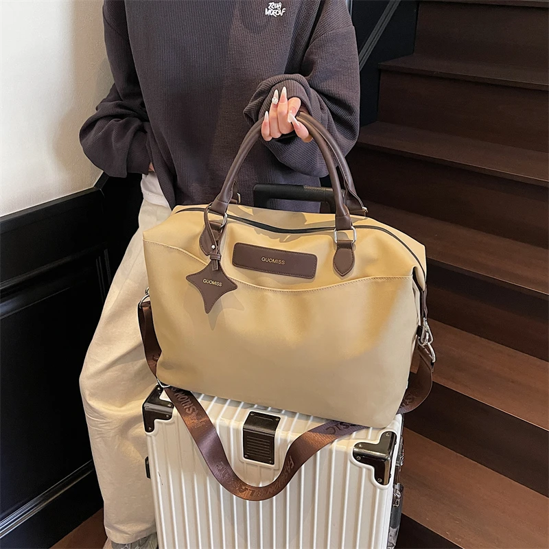 手提旅行包女士大容量短途外出行李包男休闲百搭旅游包韩版单肩包