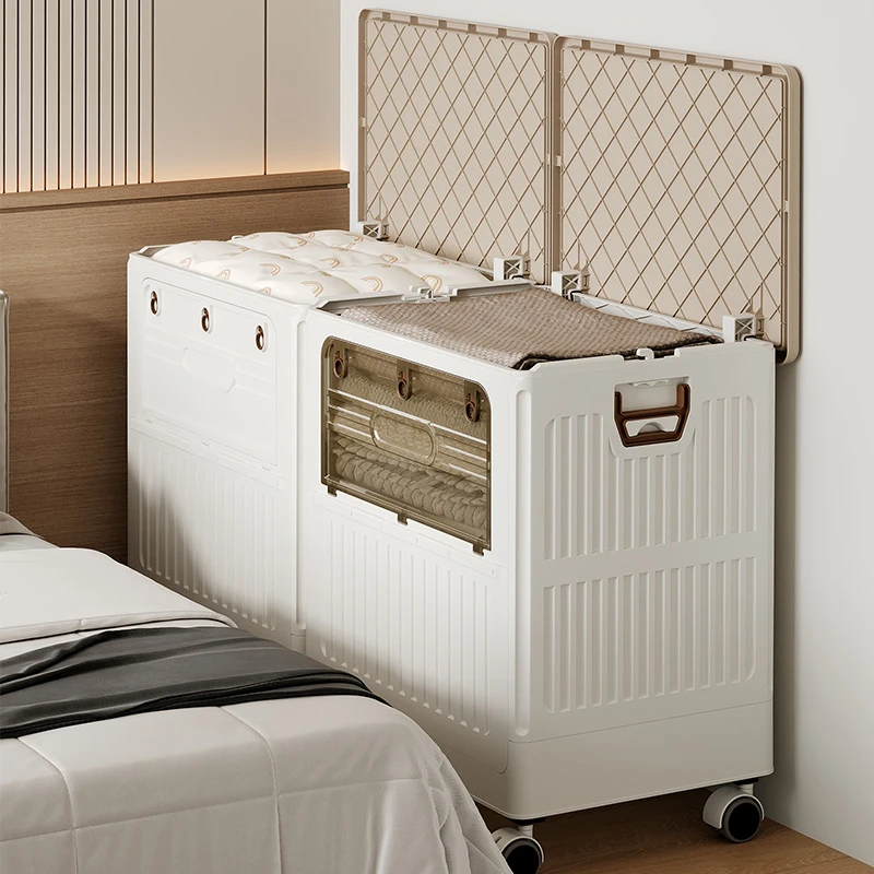 衣服收纳箱大容量可移动家用卧室超大玩具被子储物翻盖收纳整理筐