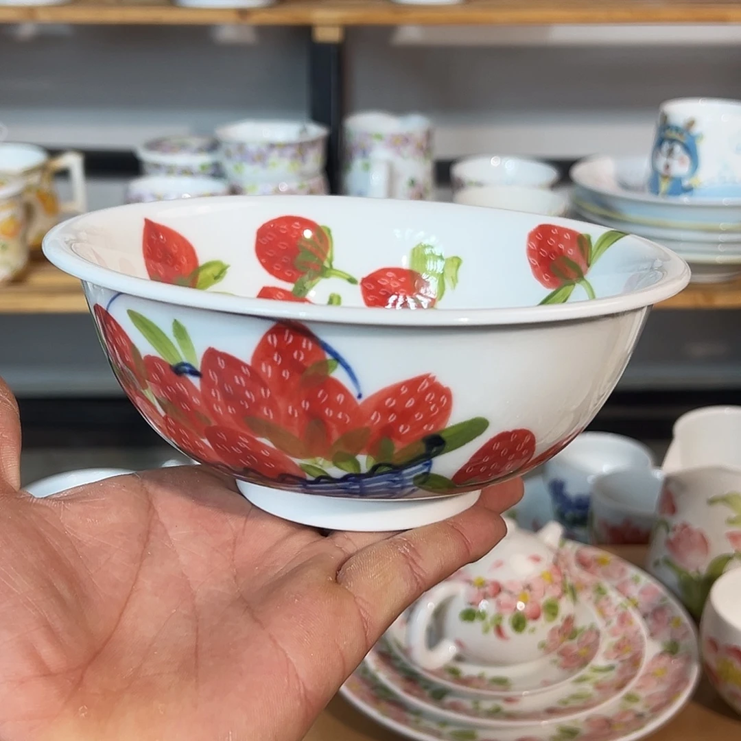 陶瓷景德镇高温釉下陶瓷6.6寸碗