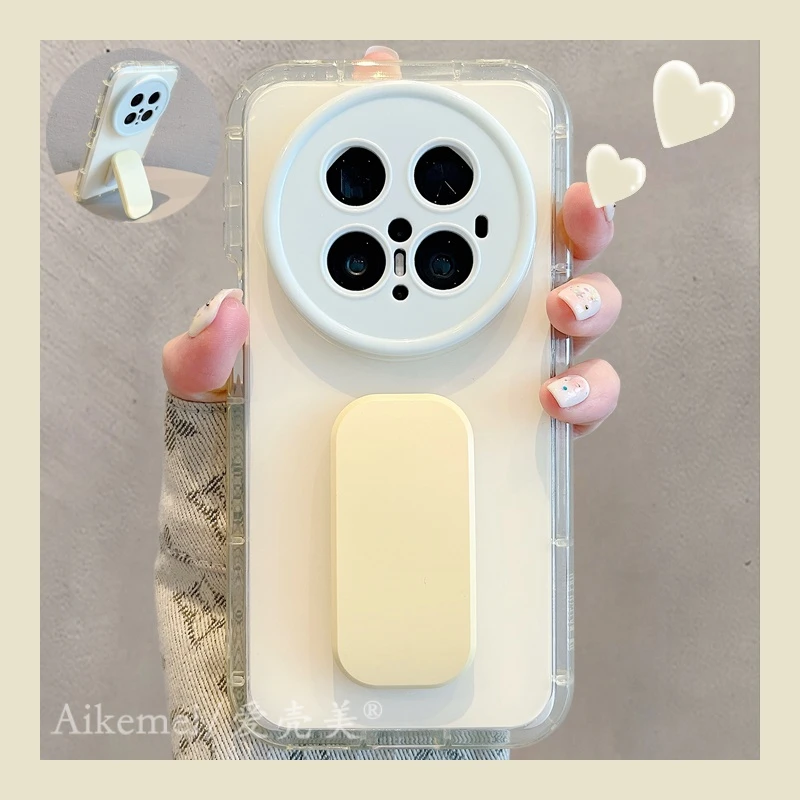 适用华为mate70pro+手机壳撞色镜框Mate60pro+气囊多巴胺推拉支架