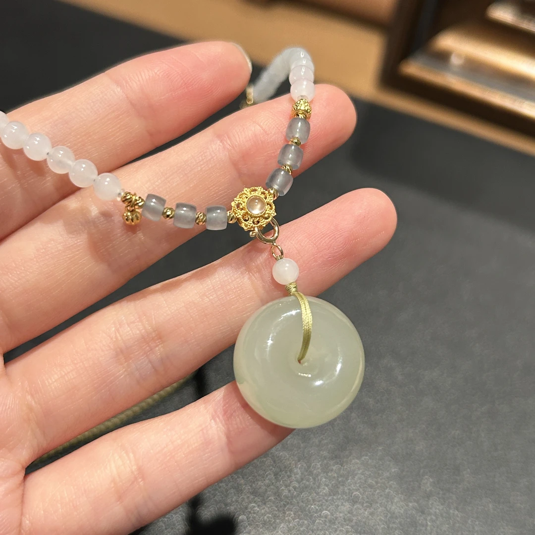 18K金 和田玉项链  245303