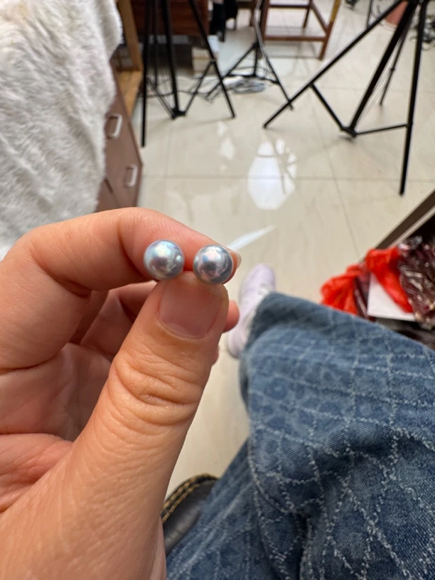 真多麻耳钉海水珍珠耳钉