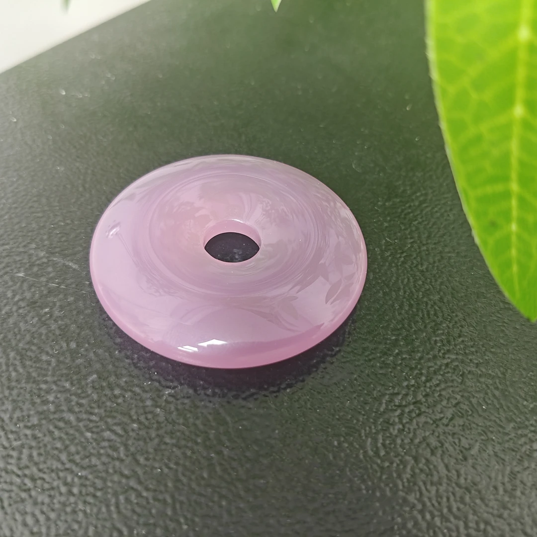 男女通用藕粉紫罗兰时尚玉佩