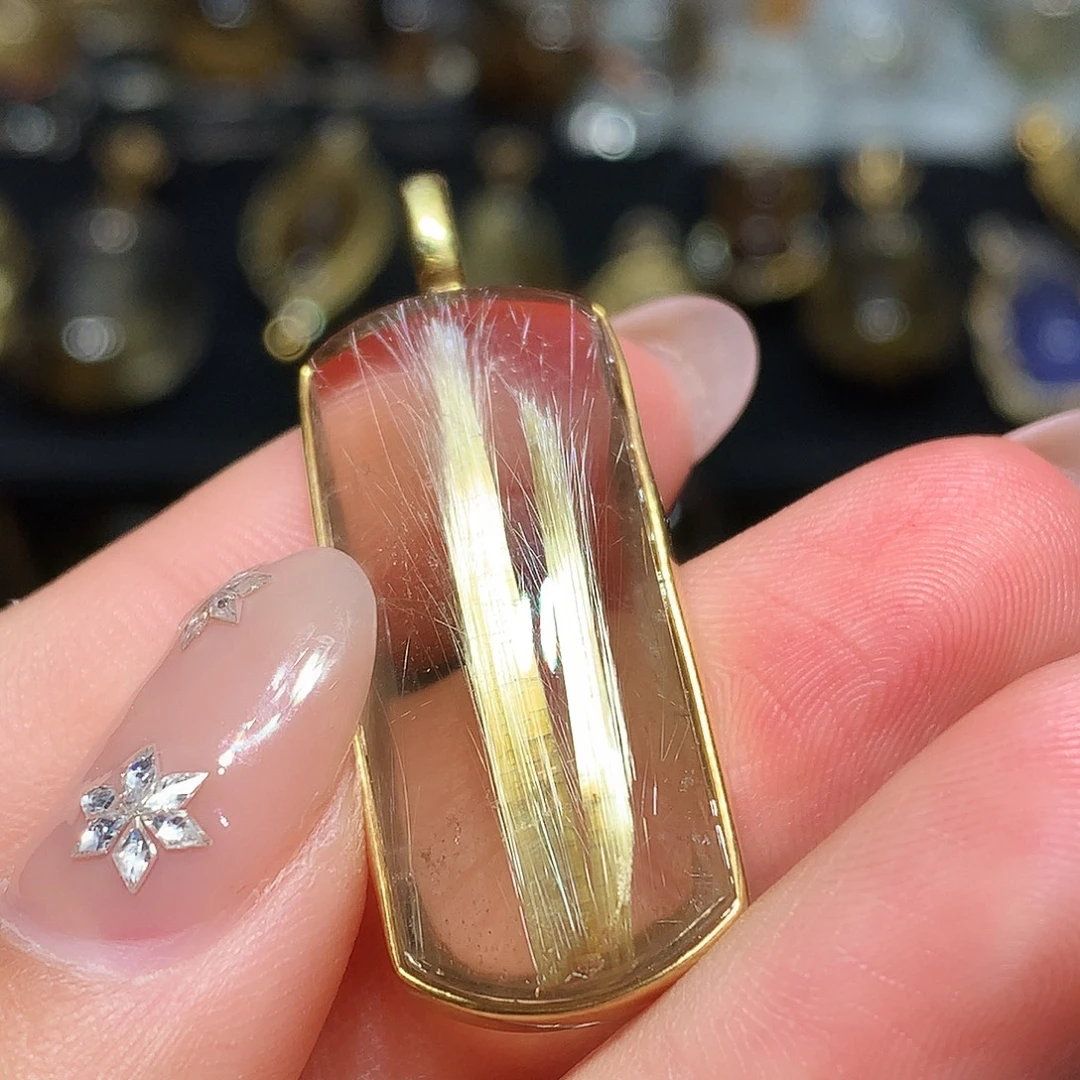 银S925镀金镶嵌珠宝半成品水晶