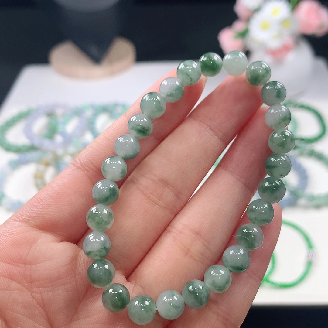 翡翠未镶嵌手链7mm