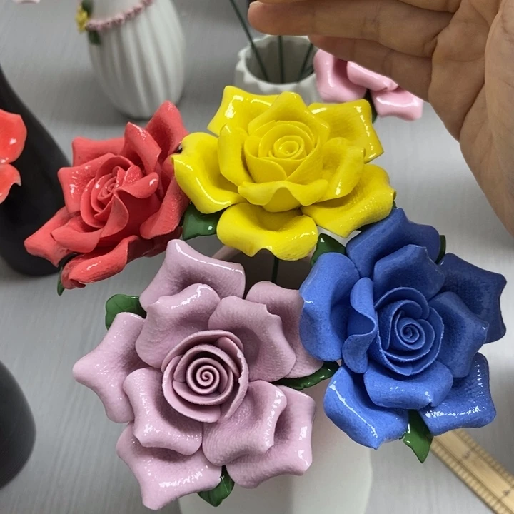 陶瓷手工制作陶瓷花