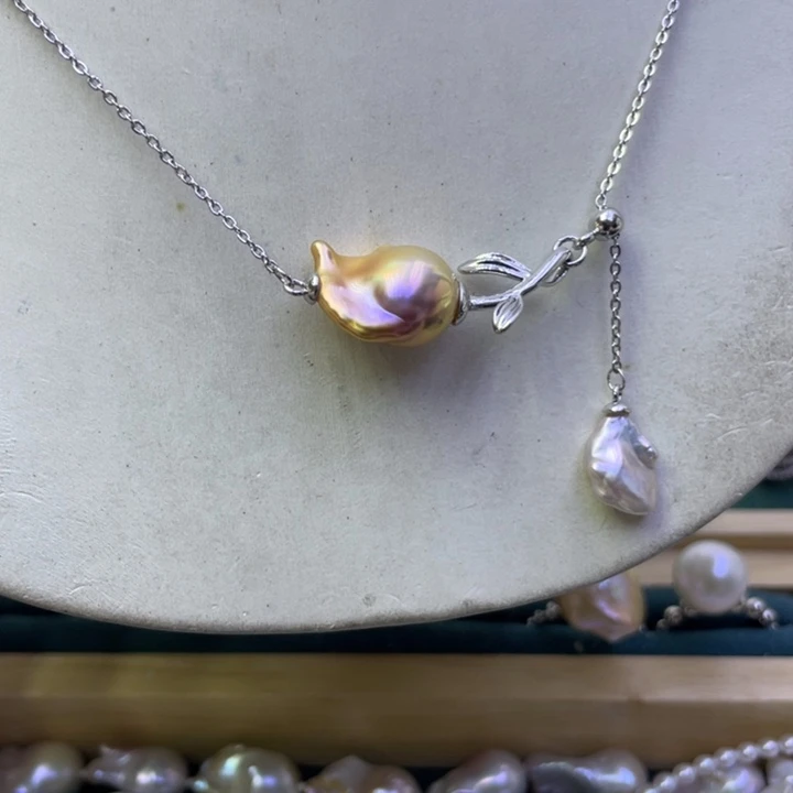 淡水珍珠项链合金