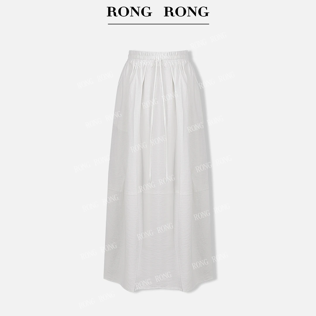 溶溶【白雾意境】RONGRONG莱赛尔宽松优雅赫本半身裙24Y-780-1