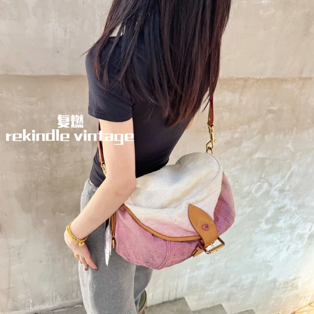 95新 LouisVuitton/路易威登 复燃精选/限定秀款渐变丹宁斜挎包