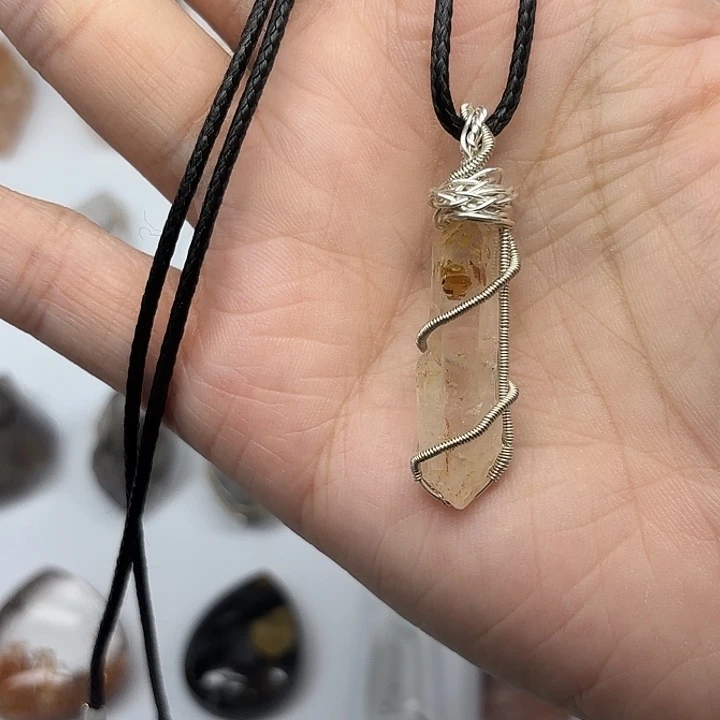 未镶嵌水晶颈饰巴基斯坦油胆闪灵钻项链